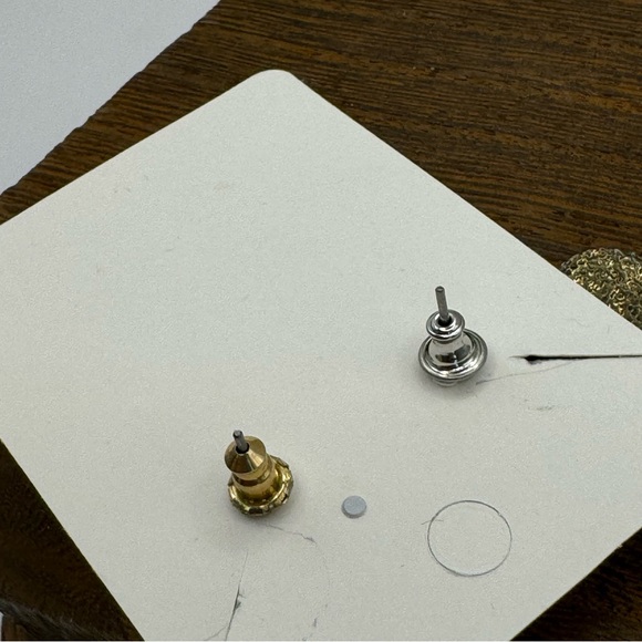 Victorian revival romantic drop dangle earring citrine peridot garnet glass - Picture 5 of 10